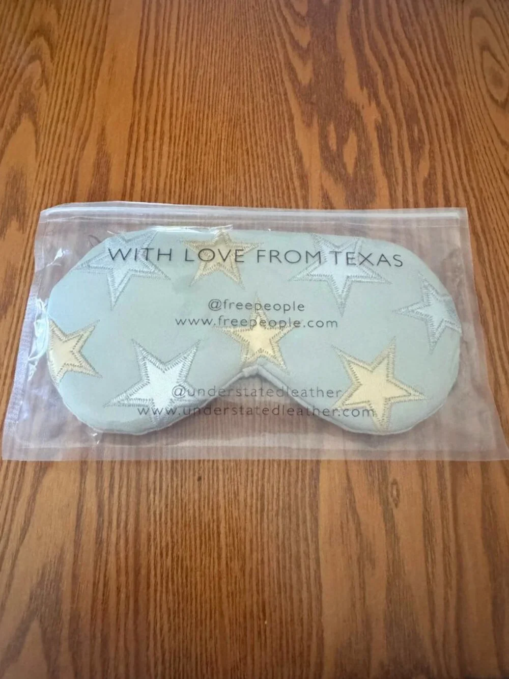 Free People x Understated Leather Starry Eyed Cooling Sleep Mask Mint Green NIP